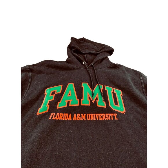 FAMU Florida A&M University Hoodie Black Rattlers Kangaroo Pocket - Picture 3 of 6
